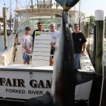 Forked River Tuna Club Shark Hunter’s Tournament (NJ): 1st Place Overall Mike Hathazi Sr., Mike Hathazi Jr., Ryan Fahey & Nick Boucher (Fair Game).