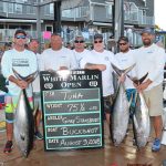 2018 White Marlin Open - 1st Place Tuna Gary Stamm & Gary Sansburry (Buckshot). Image Courtesy: Coastal Fisherman