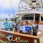 Congrats to @roffsfishing clients fishing on the Hit N Run @byron_russell Capt. David Fields & Laura Russell for winning the @kwlatournament #kwlatournament #bigrockladies #roffsfishing #winning #savetimesavefuel #catchfish #useroffs