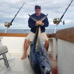 Nice Catch for ROFFS™ Client Kevin Syroka (Criteria) out of Portsmouth NH in August.
“The report was dead on we got a 77" 400lb bluefin tuna.”